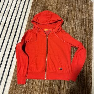 Aviator Nation Red Zip-Up Hoodie